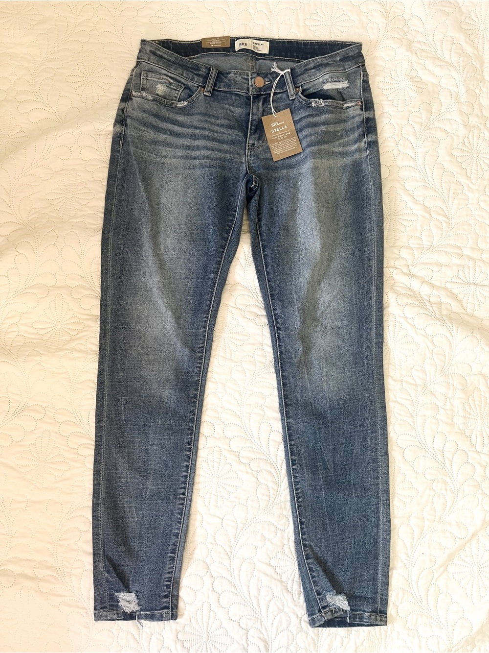 NWT BKE DENIM Stella Ankle Skinny Slim Fit Low Rise Womand 28 X 27 Jeans